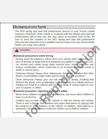 toyota c-hr 2018-2019 owners manual